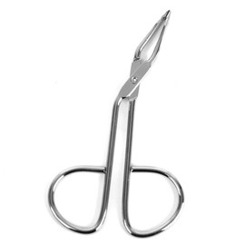 Healifty 1Pcs Eyebrow Scissors Stainless Steel Scissors Professional Shaped Eyebrow Tweezer Clip with Easy Scissor Handle for Hair and Eyebrows Personal Care (Silver)