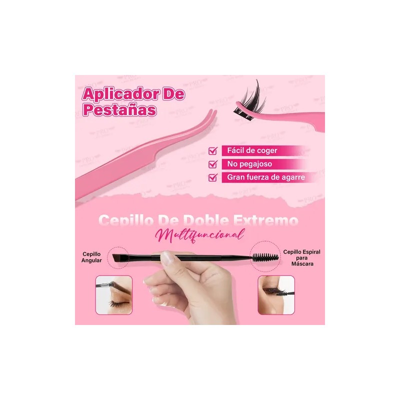 Extensiones De Pestañas Kit Efecto Manga Anime Mixto Lash