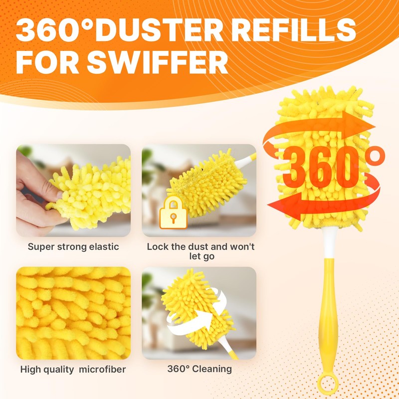 Reusable Duster Refill Compatible with Swiffer Hand Duster, 360 Heavy
