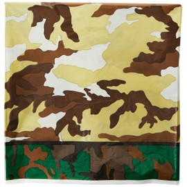 Military Camo Plastic Tablecloth, 7ft x 4.5ft