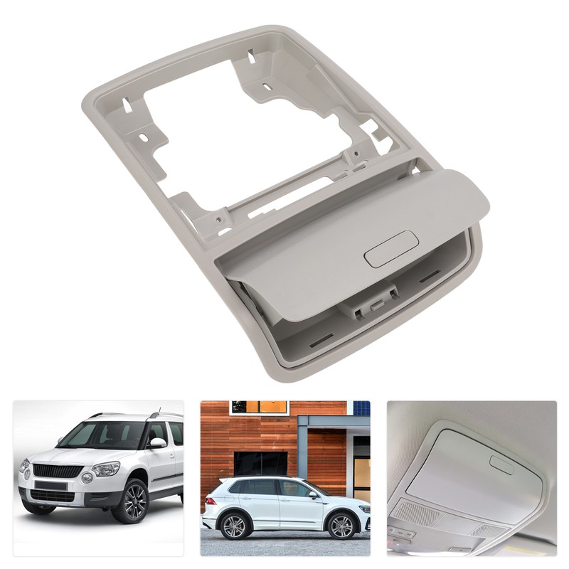 Grey Car Inner Sun Glasses Holder Case with Bracket Frame