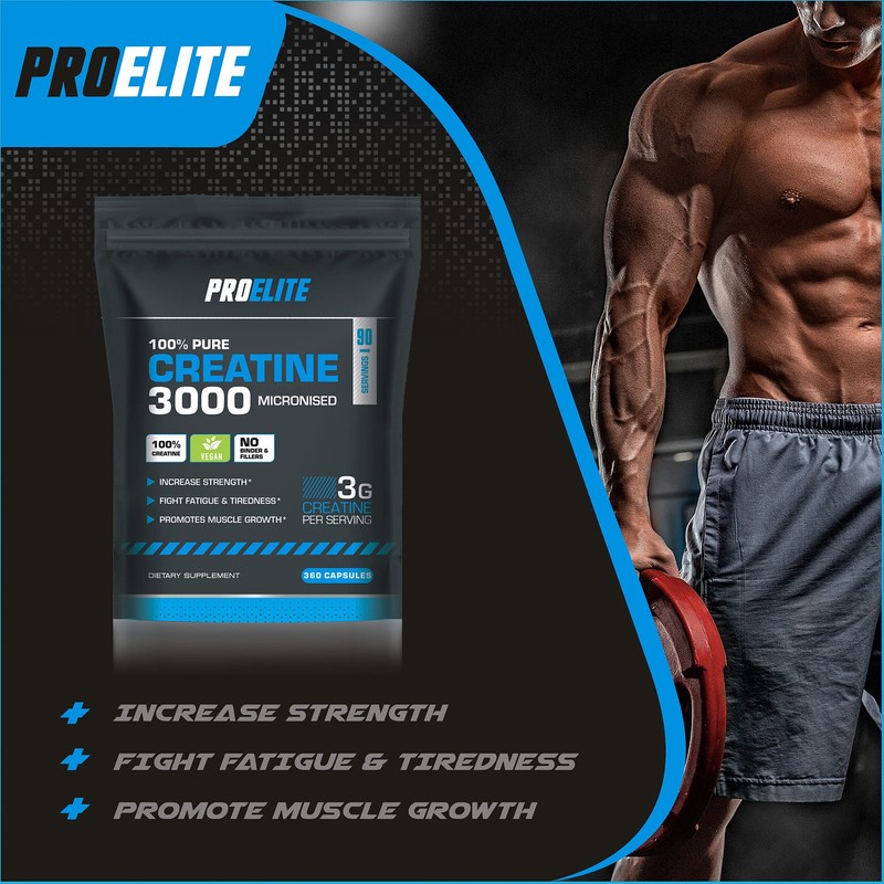 Creatine Capsules x 240 Vegan 3000mg of Unflavoured Creatine Monohydrate