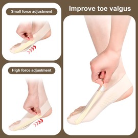 FIDWALL Pair of Hallux Valgus Correctors with Adjustable Plaque to Relieve Hallux Valgus Pain, Correction of Big Toe Deviation Day and Night (L)