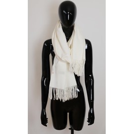Van Der Rich Scarf Soft Blend of Cashmere and Wool - Women, cream