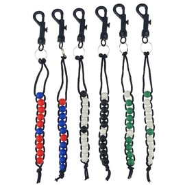 Kasteco 6 Pack Golf Bead Counter Golf Stroke Counter Golf Counter with Clip (6)