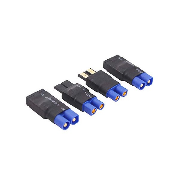 OliRC 4pcs Traxxas TRX to EC3 Style Male Female RC Connector Adapter(C153-4)