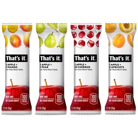 That’s it. Variety Pack-1, 100% Natural Real Fruit Bar, Best High Fiber Vegan, Gluten Free Healthy Snack, Paleo for Children & Adults, Non GMO No Added Sugar, No Preservatives Energy Food (36 Pack)