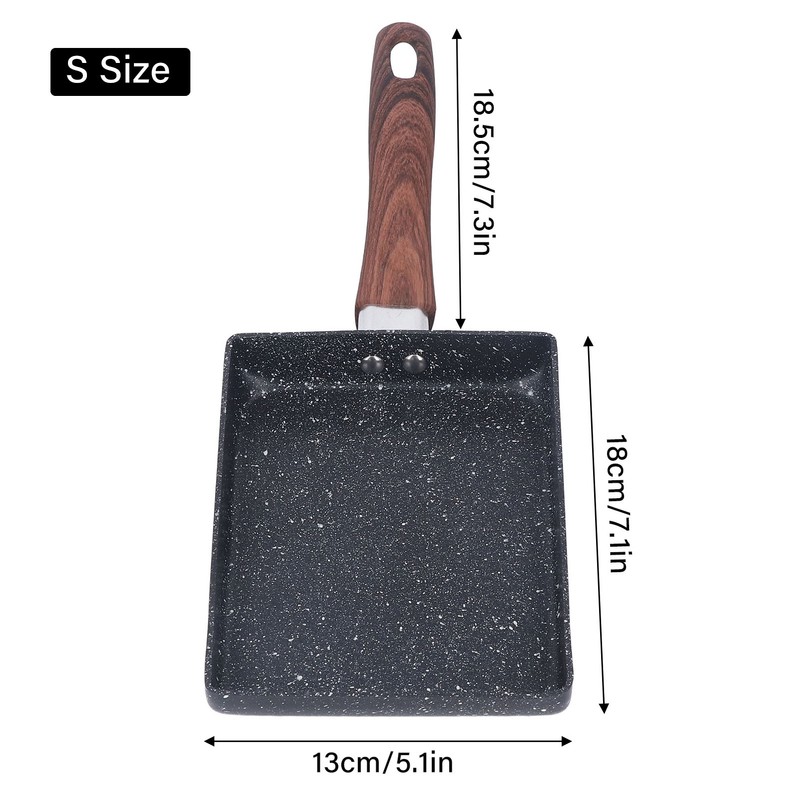 Breakfast Flat Pan Rectangle Non Stick Japanese Omelette Frying Pan