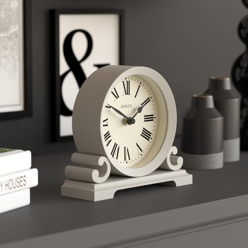 Jones Clocks® Saloon mantel clock | Traditional double scroll design