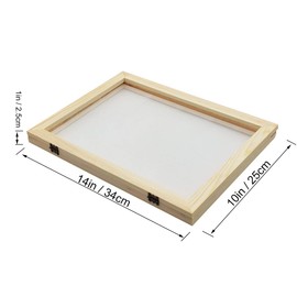 Worown A4 Size Paper Making Screen, Natural Wooden Paper Making Frame, 10 x 14 inch Wood Mould & Deckle for DIY Paper Crafts