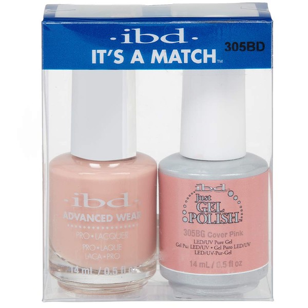 IBD It's A Match Duo Cover Pink 305BD, Nail Lacquer and Gel Polish, 1 Set