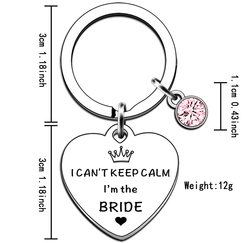 JMIMO Bride Gifts Bride Keyring Wedding Keepsake I Can't Keep