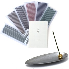 60 Sticks for 2 Months Use, 6 Scents such as Wayu, Osmanthus Lavender, Plum & Other Scents, Instant Burning, Incense Burner, Trial Set