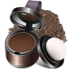 Hairline Sombra en Polvo, Raíz en polvo para el Cabello, Cubre Rápidamente el Contorno del Cabello Sombra, Polvo para Contorno Cabello a Prueba de Sudor, Tinte para la Raíz del Adelgazado Hombres y Mujeres (1# Black Brown)