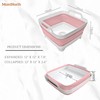 Collapsible Wash Basin 9L, Foldable Dish Tub with Drain Plug,