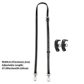 KIYOMIL Purse Strap Crossbody Conversion Kit for Mini Handbag,Genuine Leather Shoulder Straps Replacement Adjustable for Bags(Black-S)
