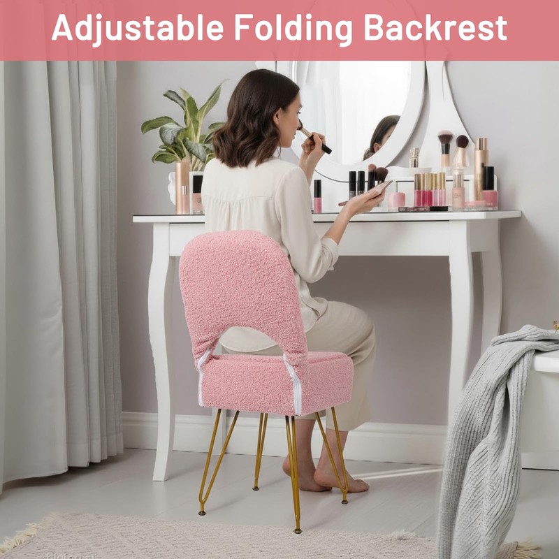 12.9" x 14.1" x 29.9" Small Vanity Stool Chair with