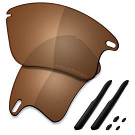 Saucer Premium Replacement Lenses and Rubber Kits for Oakley Fast Jacket XL OO9156 Sunglasses, High definition - amber brown polarised