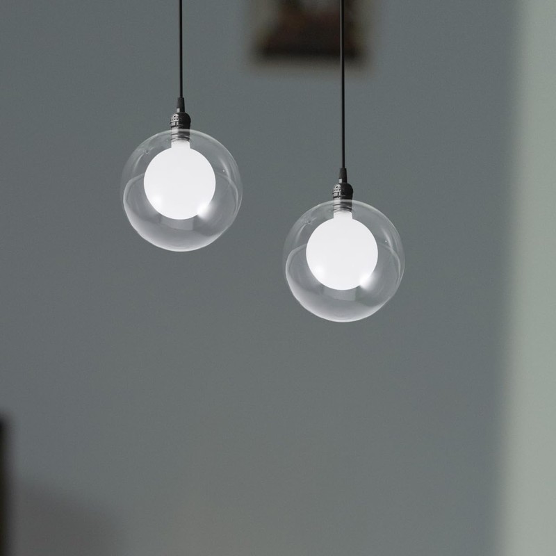 Double Layer Glass Lampshade 3.9 Inch Globe Pendant Lamp Shade
