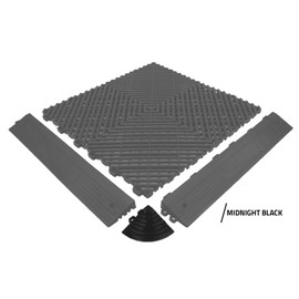 IYG Floor Corner Piece Garage Floor Covering Tiles Garage Floor Mats Workshop Plastic Decking Workshop Floor Click Tiles Plate Garage Tile