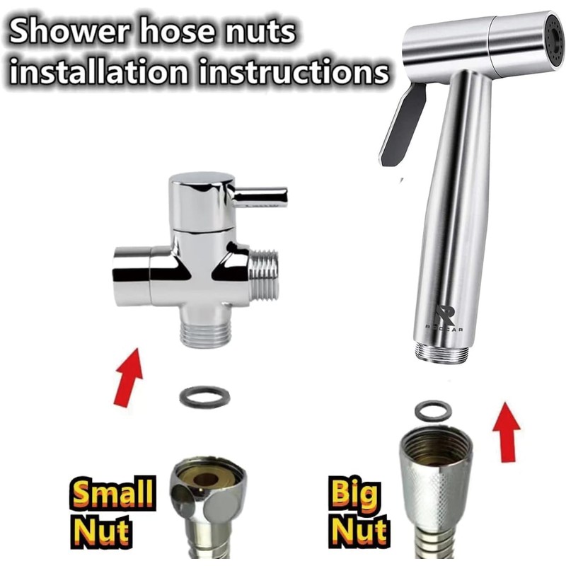 FLYTENG Handheld Bidet Sprayer Set, Stainless Steel Toilet Attachment, Complete
