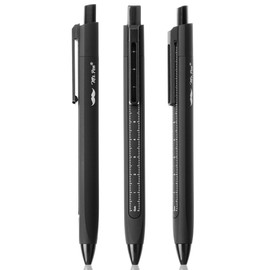 Mr. Pen- Retractable Gel Pens With Ruler, 3 Pack, Black Ink, Fine Point 0.5mm, Aesthetic for Journaling