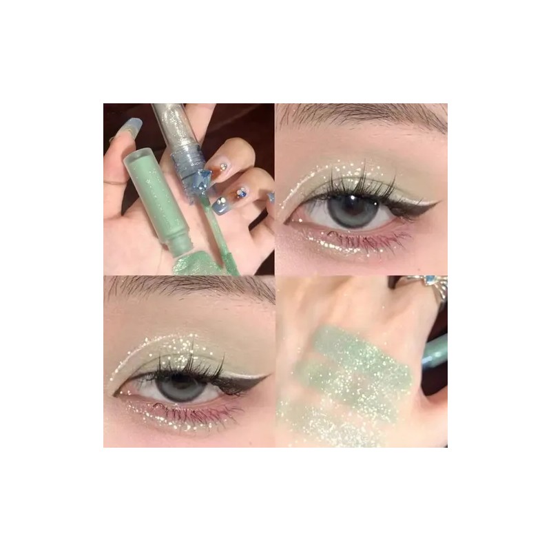 3 Sombras De Ojos Líquidas Con Doble Punta Brillantes Mates