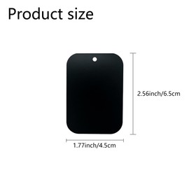 GDMINLO Mount Metal Plate（8Pack） for Magnetic Car Mount Phone Holder with Full Adhesive for Phone Magnet, 8X Rectangular (Black)