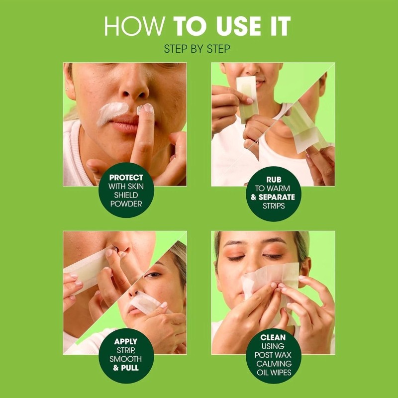 Unbranded Facial Wax Kit – Bandas Hipoalergénica