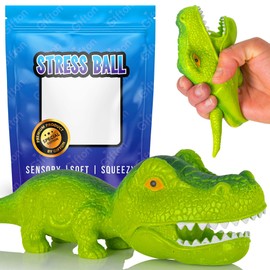 Gifton - Stretchy Dino Sensory Toy Stress Relief Ball - Novelty PO2024 Design - Gift for Boys Girls Men Women Teen Kids - Funny Fidget Birthday Present Christmas Stocking Filler (1 Pack)