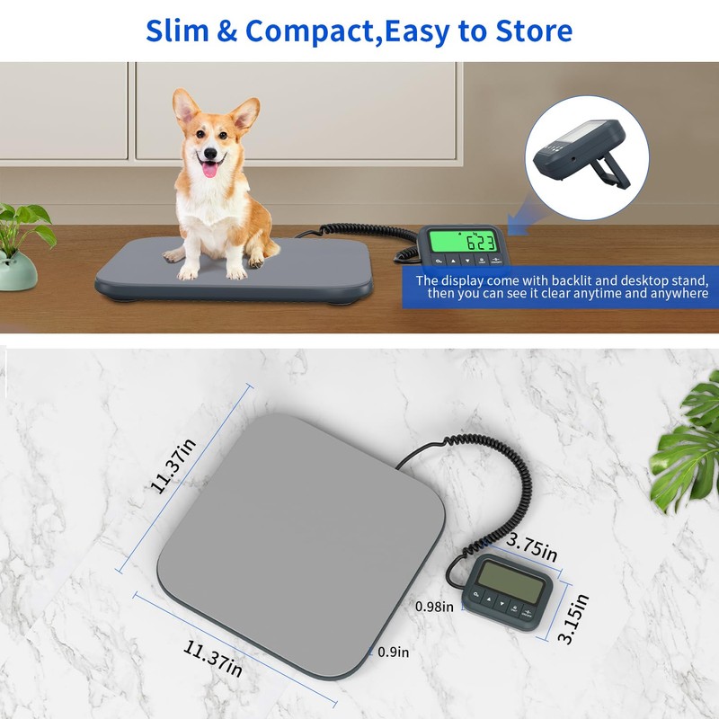 UNIWEIGH Highly Accurate Shipping Scale, 440LB Digital Heavy Duty Postal