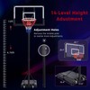 Height Adjustable Basketball Hoop, 4.76-10ft with LED Lights, Portable Outdoor