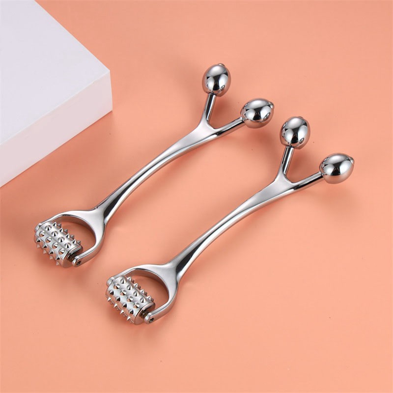 Face Roller Massager Zinc Alloy Deep Tissue Massage Multifunction Comfortable