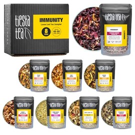 Tiesta Tea Tiesta Tea - Herbal & Rooibos Tea Sampler Dry Flight Set | Loose Leaf | No Caffeine Blend | Makes Hot & Iced | Assorted Herbal, Rooibos, Fruit Blends & More | 8 Resealable Sample Pouches