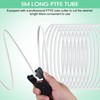 PTFE Teflon tubing 16.5ft 5m with Cutter & Connect, 3mm