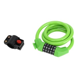 Hihaha Bicycle Lock with Lock Frame/Adjustable Bike Chain Lock for Mountain Bike Road Bike / 5 Digit Resettable Bike Cable Lock ABS PVC 133cm / 1 Set Green