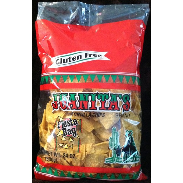Juanita's Gluten Free TORTILLA CHIPS Fiesta Bag 24oz (3-pack)