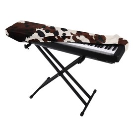 Psesaysky Cow Piano Keyboard Dust Cover Digital/Electric Piano Cover 61 Keys Adjustable Soft Piano Keyboard Accessories Dustproof and Washable