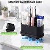 Luxspire Toothbrush Holders for Bathrooms, Silicone, 5 Slots, Black