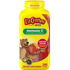 Lil Critters Kids Immune C Ms Zinc Y Vitamina D. Vitaminas Y Minerales Esenciales Para Nios Que Desean Mantienen Un Crecimiento Y Desarrollo...       