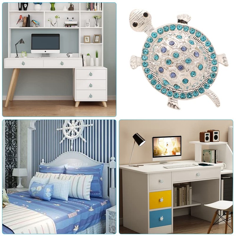 Cucumis Drawers Knobs Cabinet Knobs, 4 Pcs Turtle Cabinet Knob