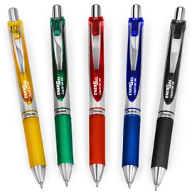 Pentel EnerGel XM BL77 Retractable Gel Ink Pen 0.7mm 54% Recycled (Pack of 5)