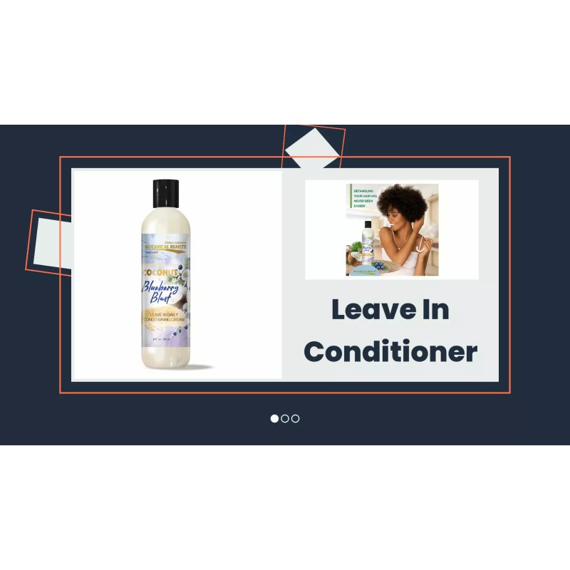 Acondicionador sin enjuague Coconut Blueberry Blast para suavizar el cabello,