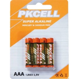 Pkcell LR03-4B 1.5V Ultra Alkaline AAA Size Battery  Pack of 4