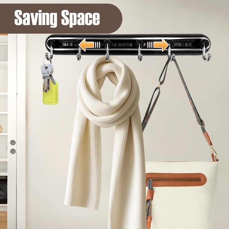 Utensil Racks with 6 Hooks Kitchen Utensil Holders Organizer Balck