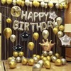 Lumjoy Happy Birthday Banner Set 13pcs 16-Inch Silver Foil Letter