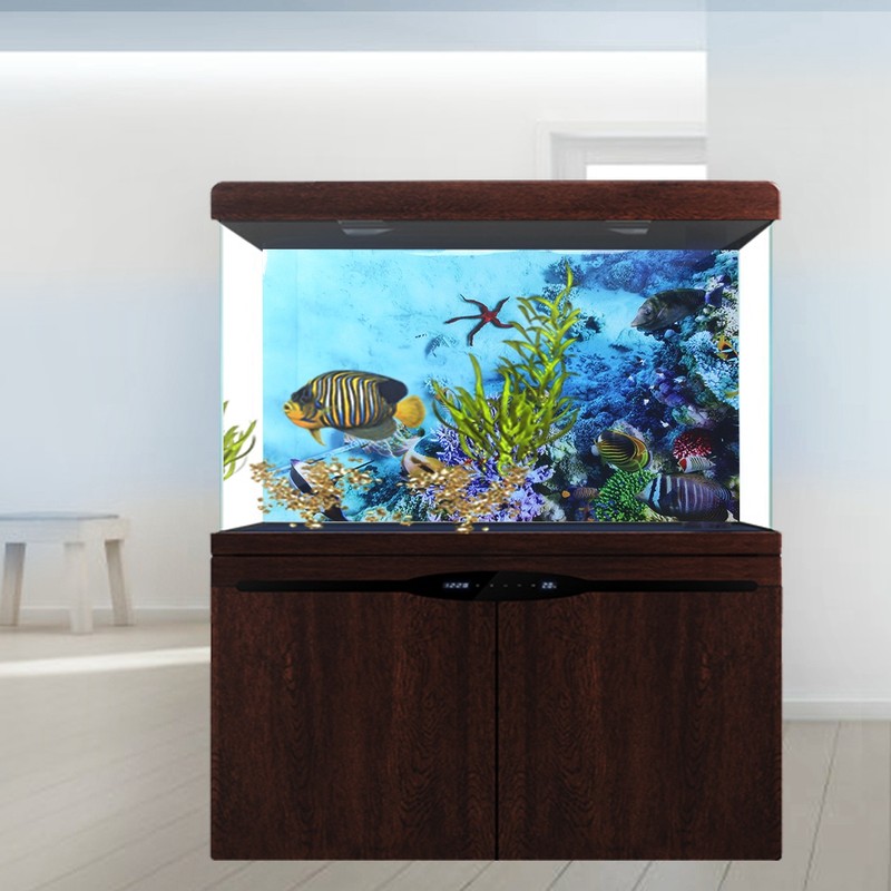 Background Poster Decorative Painting PVC Sticker Landscape Image for Aquarium