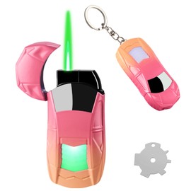 Torch Stylish Sports Car-Shaped Butane Lighter, Windproof with Adjustable Flame, Refillable Jet Green Flame Lighter for Gifts, Outdoor, Men (Blue Cyan)