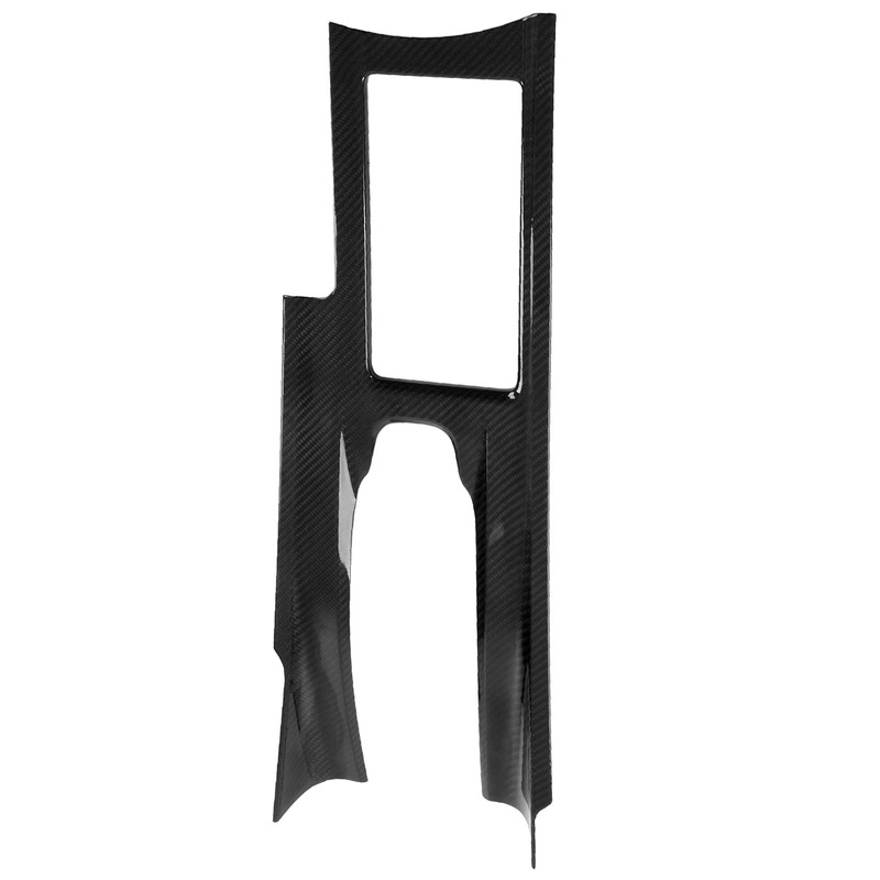 Carbon Fiber Center Console Gear Shift Cup Holder Panel Cover