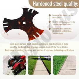 Haiouus 781-0748-0637 Edger Blade - Replacement Tri-Star Trencher Blade 9 x 5/8 Center Hole Compatible with MTD/Troy-Bilt, Replaces 781-0748 40-009 490-105-M017 CMXGZAM105017 TB554 TEB515 LE 100 (2)